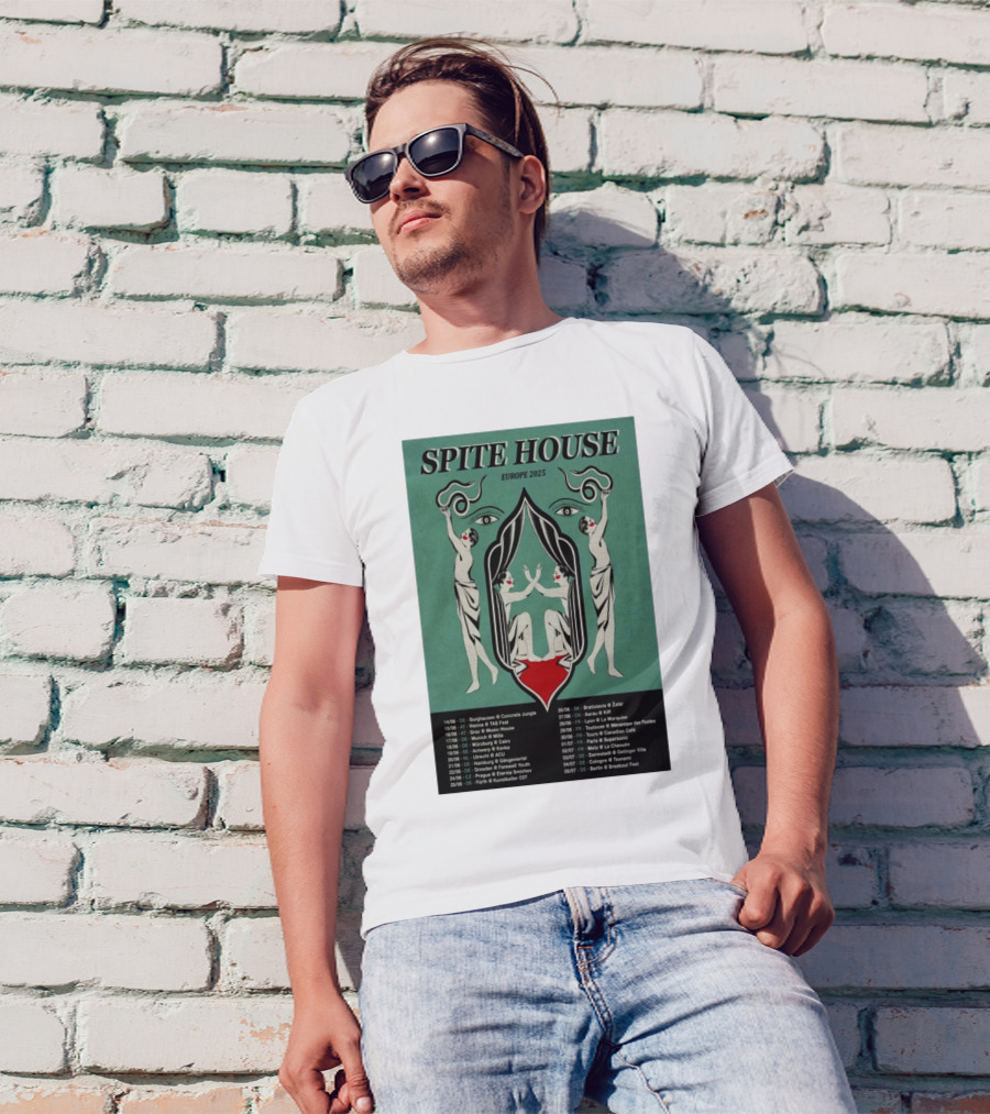 SPITE HOUSE Europe 2025 Tour Dates Burghausen Concrete Jungle Vienna TAS Fest Munich Feierwerk Wurzburg Cairo T-Shirt