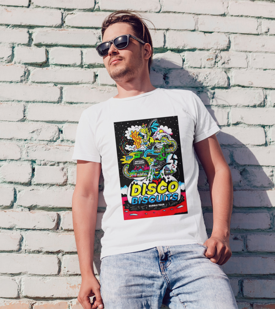 Disco Biscuits Bubble Tour Midtown Ballroom Bend OR January 19 2025 Dragon Fire Imagery T-Shirt