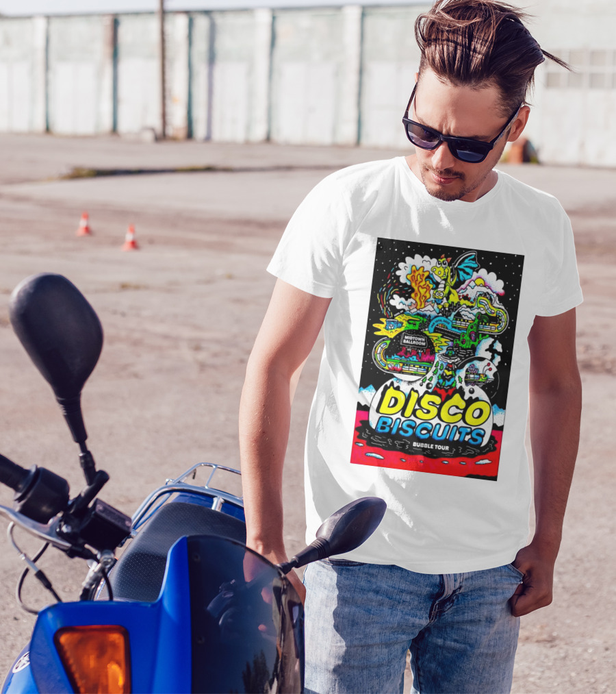Disco Biscuits Bubble Tour Midtown Ballroom Bend OR January 19 2025 Dragon Fire Imagery T-Shirt