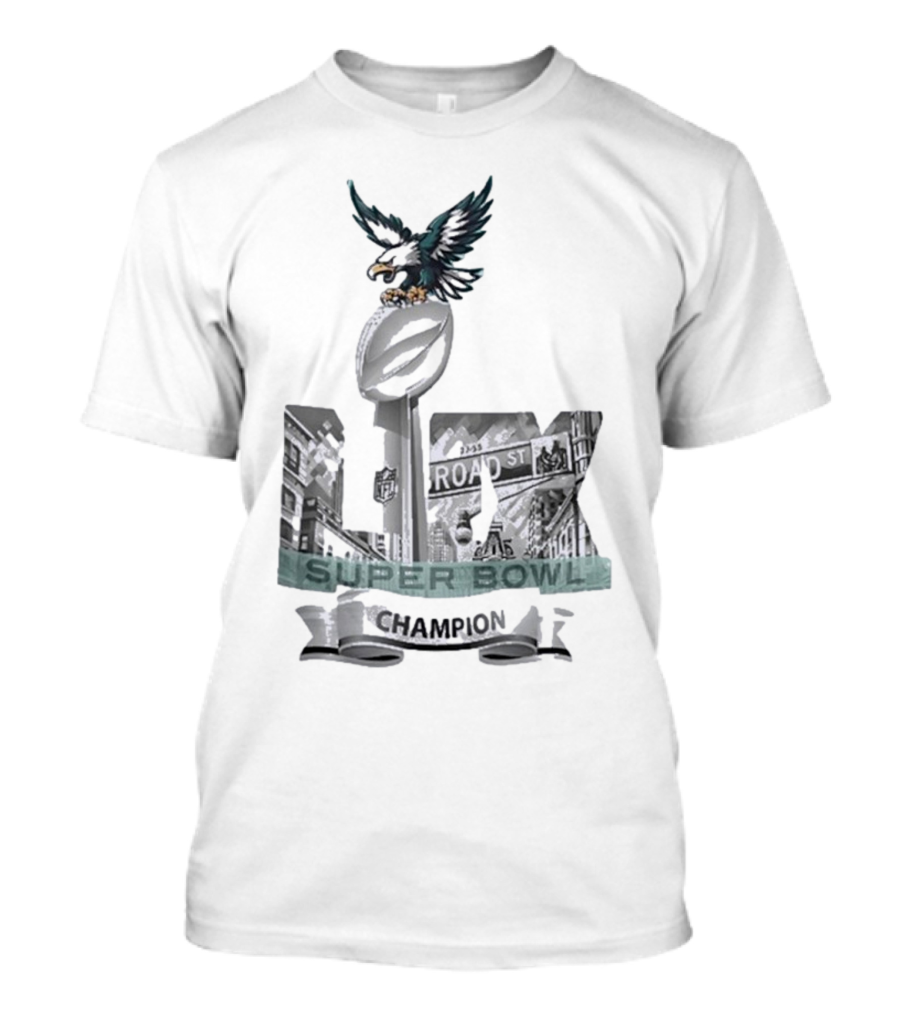 PHILLY SUPER BOWL LIX CHAMPION EAGLE BROAD STREET 2025 T-Shirt