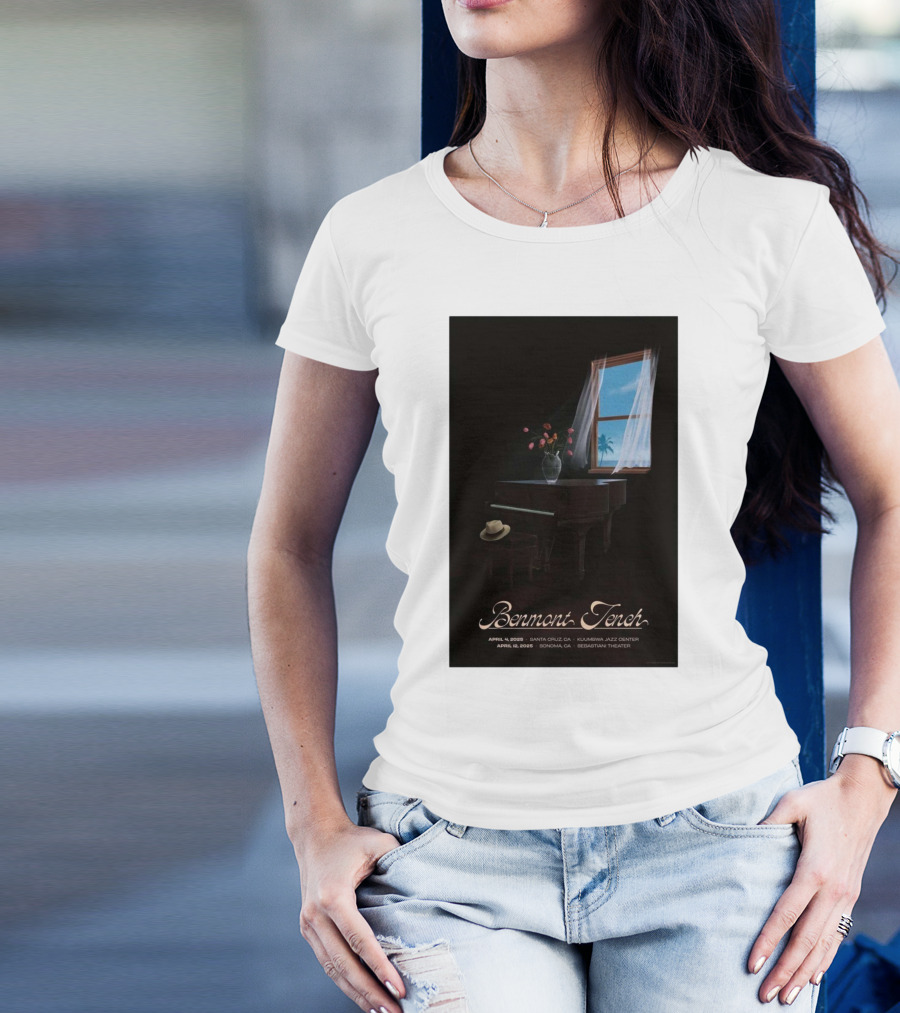 Benmont Tench Santa Cruz California Kuumbwa Jazz Center April 4 2025 Tour T-Shirt