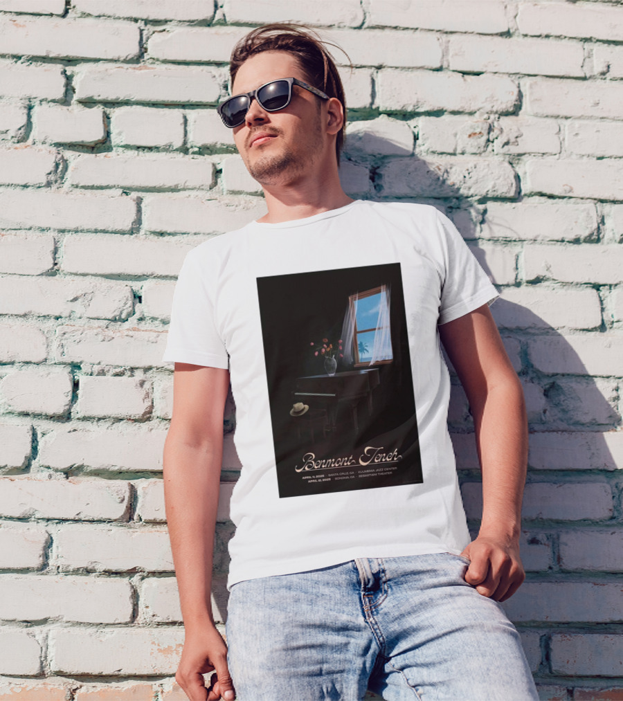 Benmont Tench Santa Cruz California Kuumbwa Jazz Center April 4 2025 Tour T-Shirt