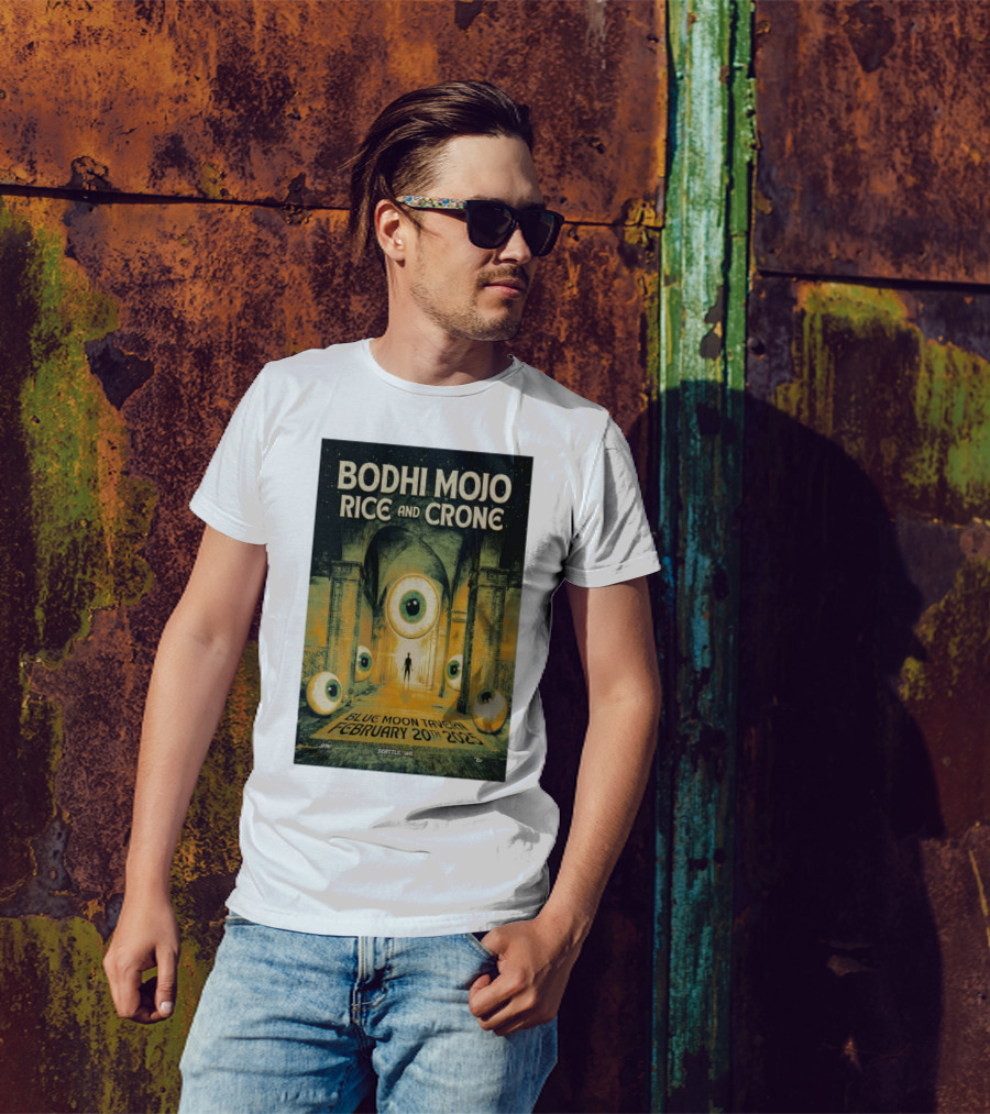 Bodhi Mojo Rice And Crone Blue Moon Tavern February 20 2025 Seattle WA Eyeball Archway T-Shirt