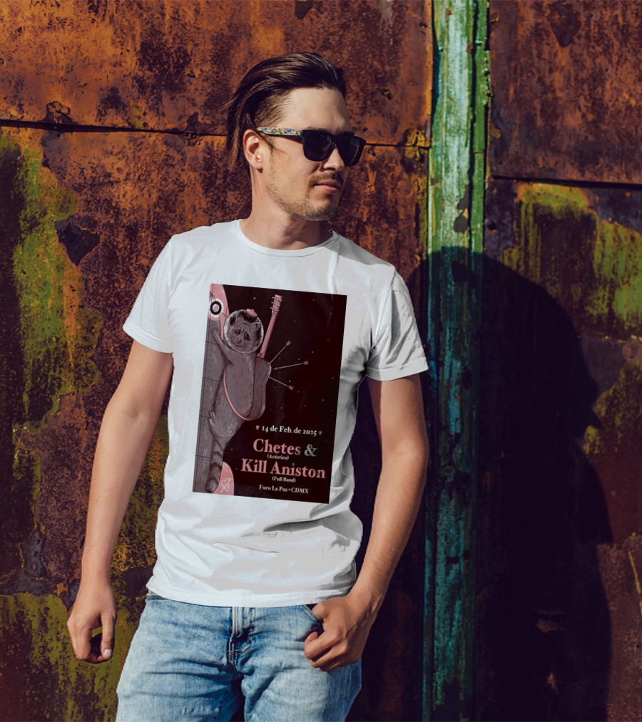 Chetes & Kill Aniston February 14 2025 Foro La Paz CDMX Space Raccoon T-Shirt