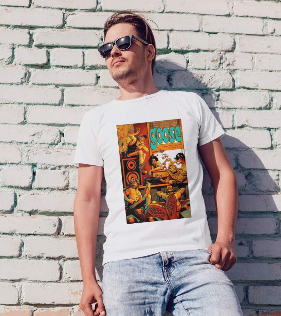 Goose The Band February 7 2025 Milwaukee WI Miller High Life Theatre Tour With Musicians And Vinyl Records T-Shirt