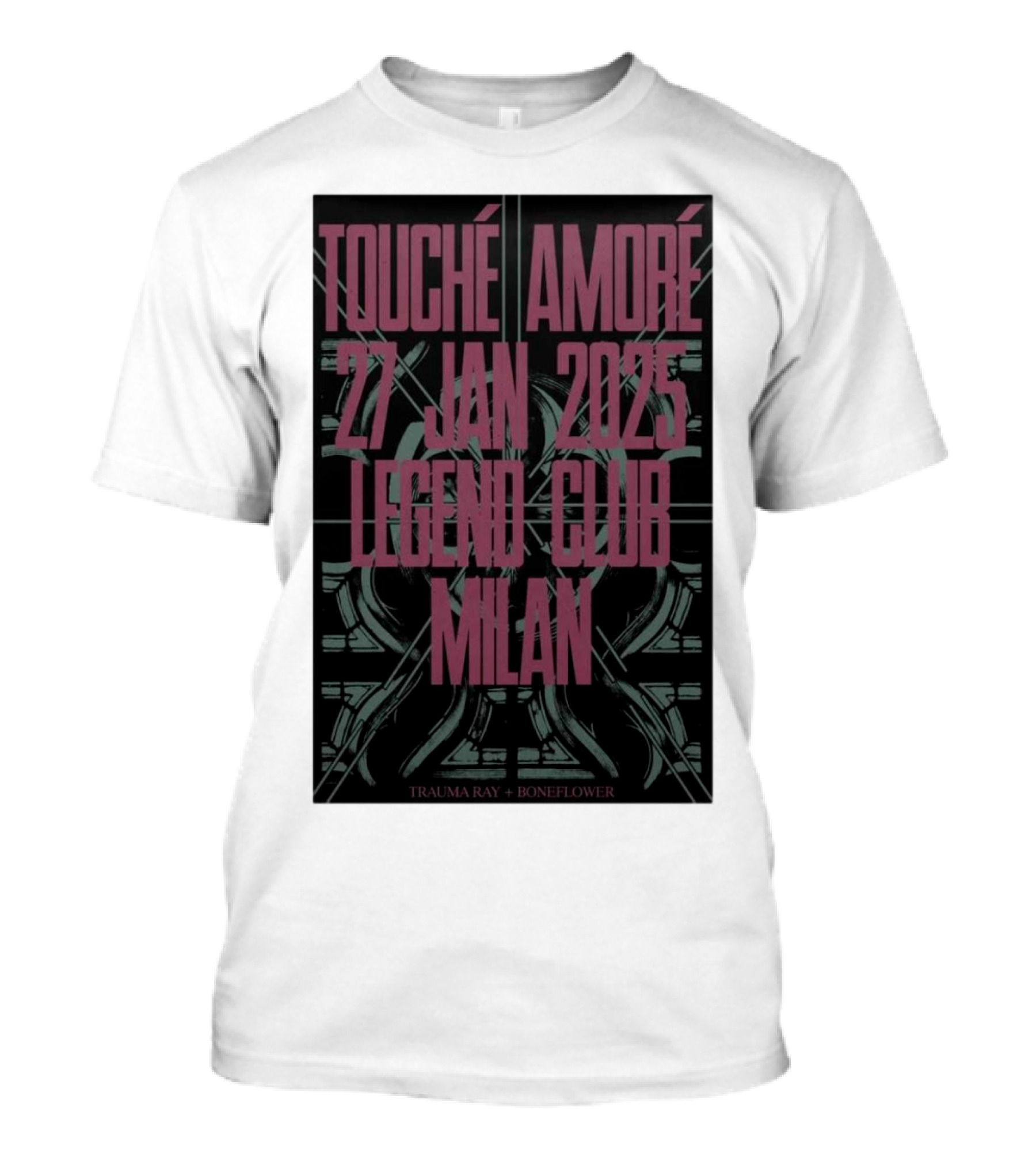 TOUCHÉ AMORÉ 27 JAN 2025 LEGEND CLUB MILAN TRAUMA RAY BONEFLOWER T-Shirt