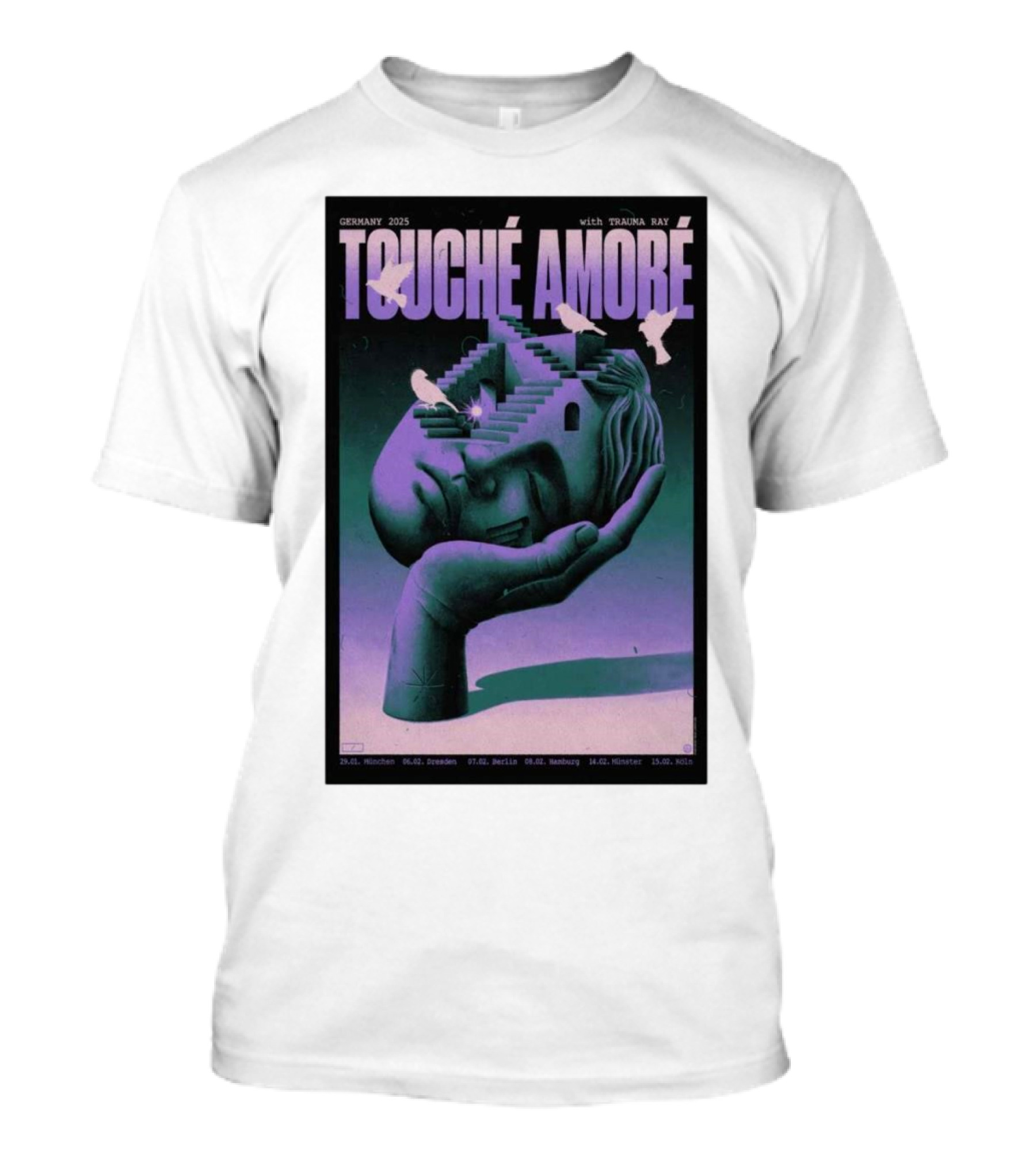 Touche Amore Trauma Ray Tour Germany 2025 Concert München Dresden Berlin Hamburg Münster Köln T-Shirt