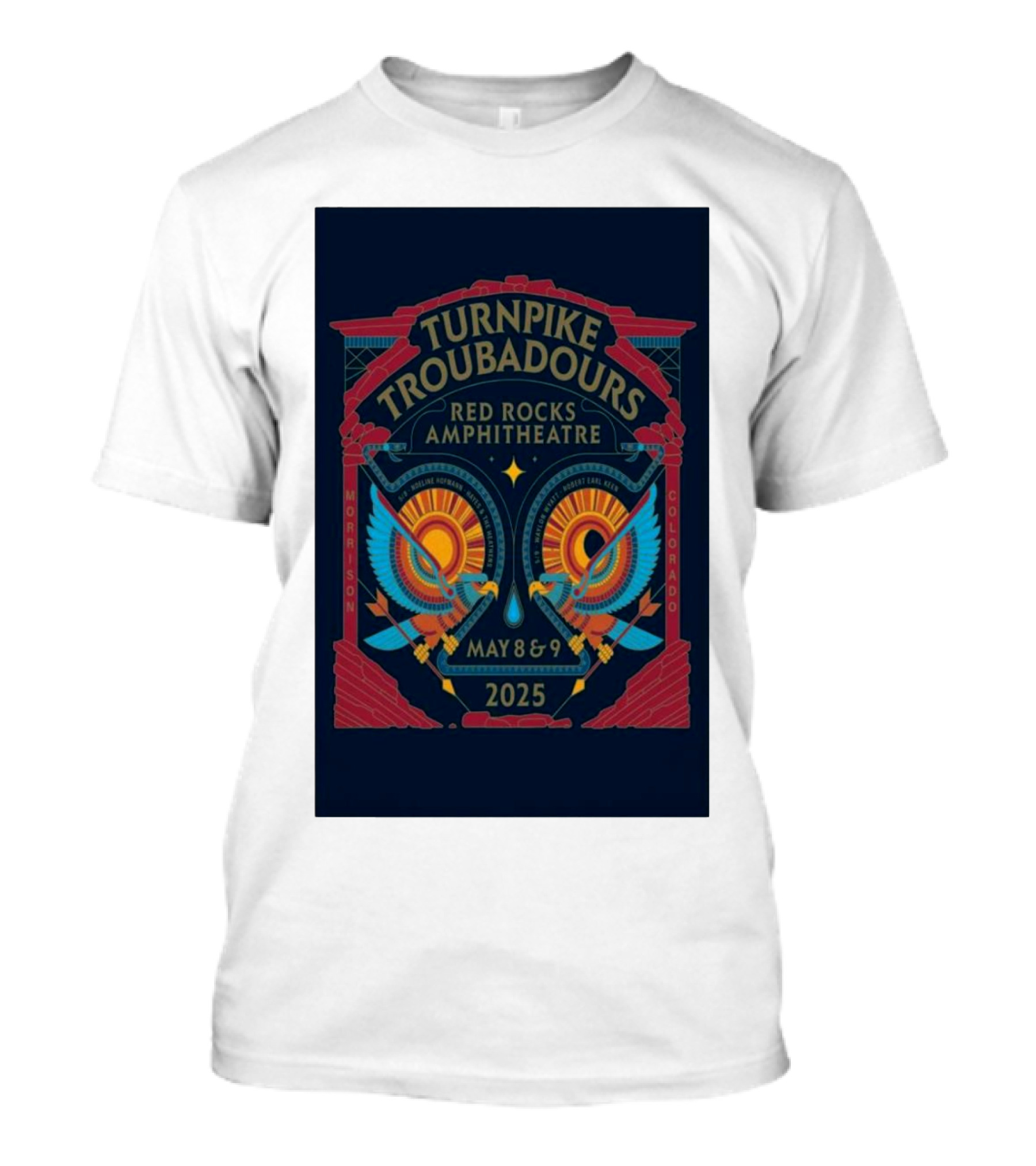 Turnpike Troubadours Red Rocks Amphitheatre May 8 & 9 2025 Morrison Colorado T-Shirt