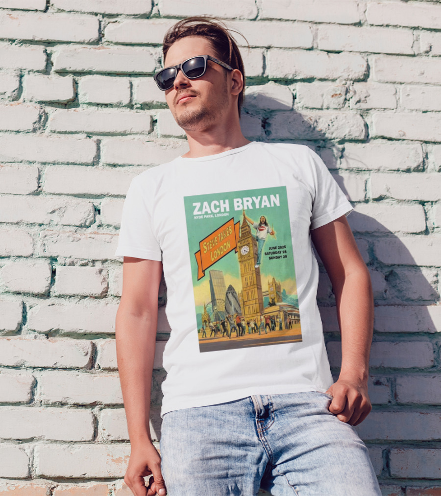 Zach Bryan Hyde Park London June 2025 Steve Takes London Saturday 28 Sunday 29 T-Shirt