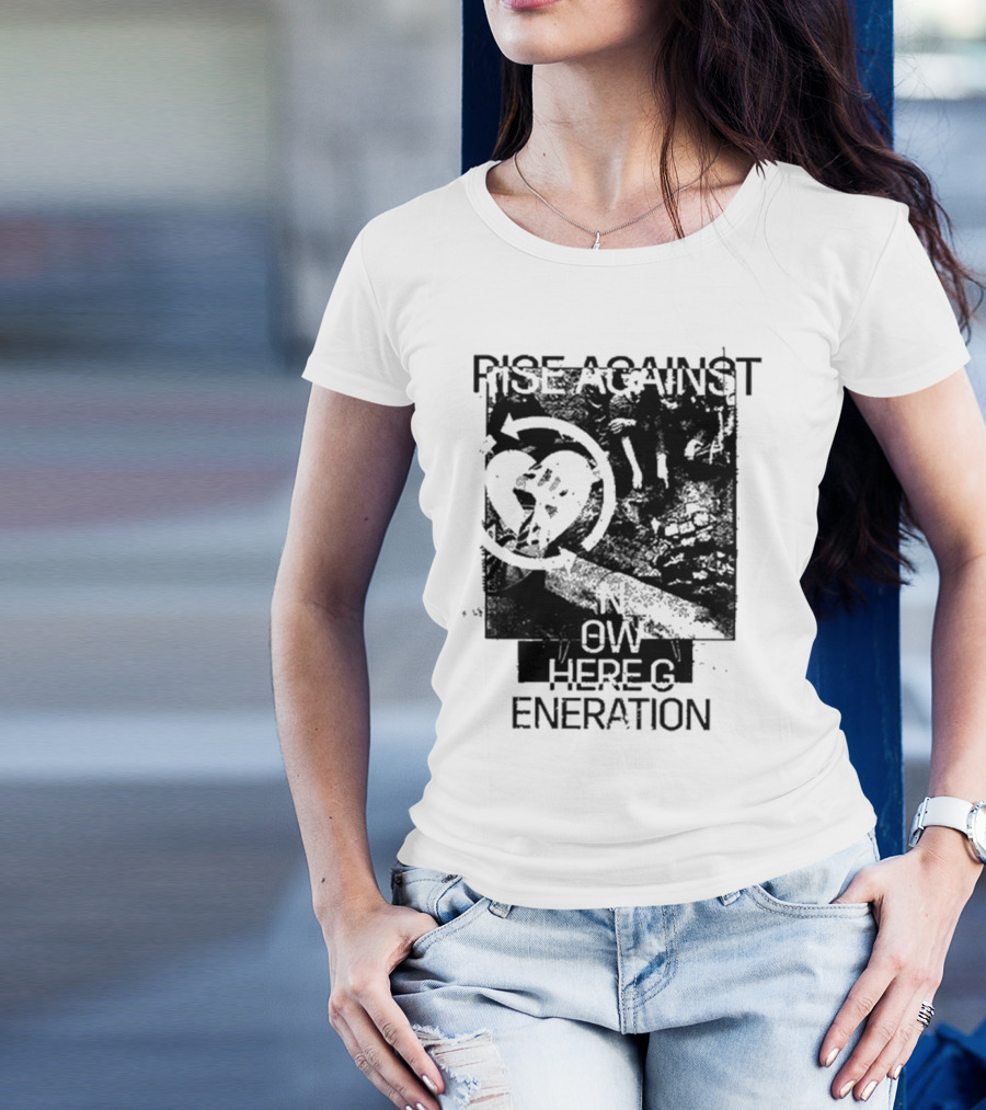 Rise Against Nowhere Generation Street Kids Stop Skeleton T-Shirt