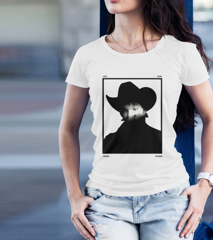 Role Model Anymore Kansas Cowboy Hat Boyfriend Fit Girls T-Shirt