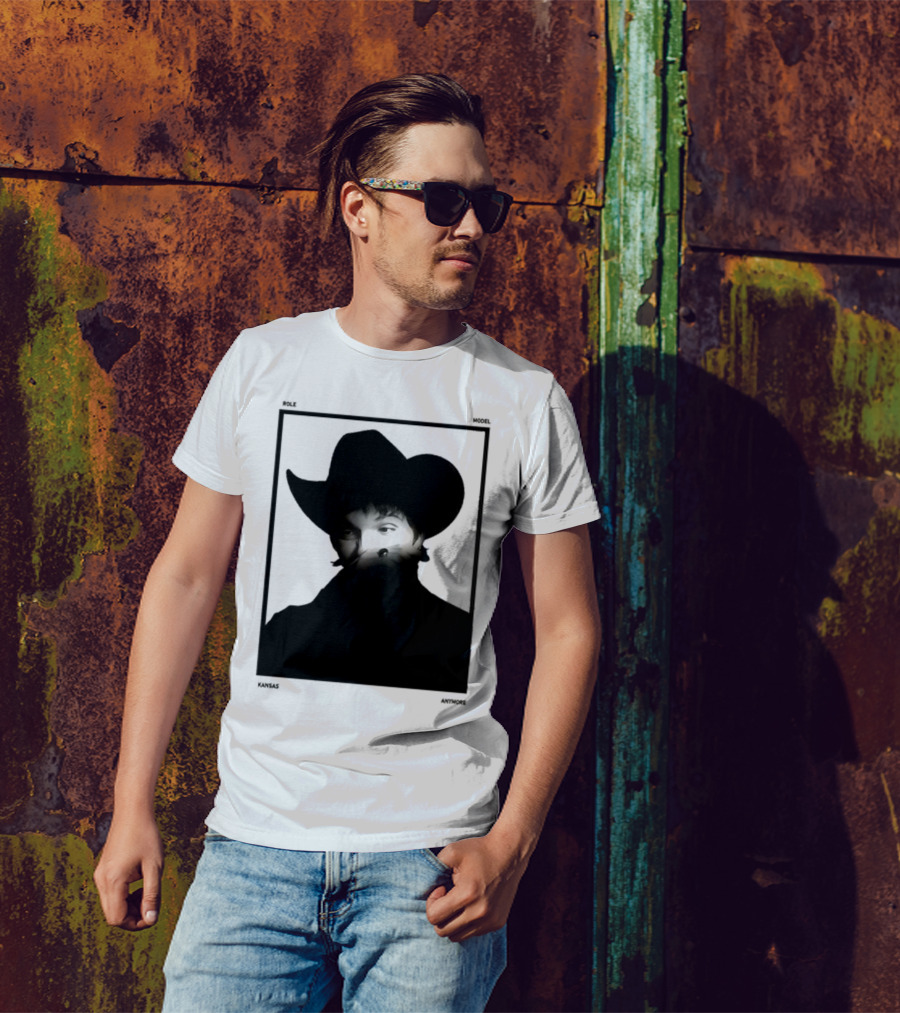 Role Model Anymore Kansas Cowboy Hat Boyfriend Fit Girls T-Shirt