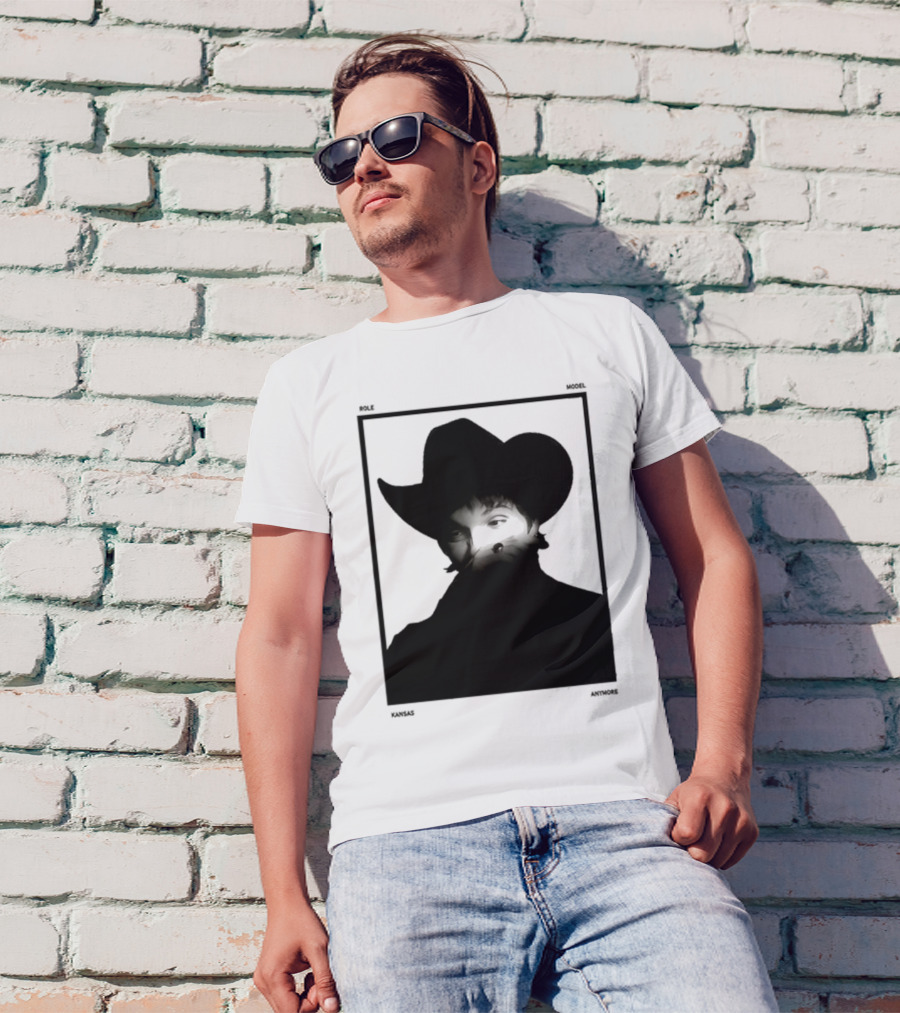Role Model Anymore Kansas Cowboy Hat Boyfriend Fit Girls T-Shirt