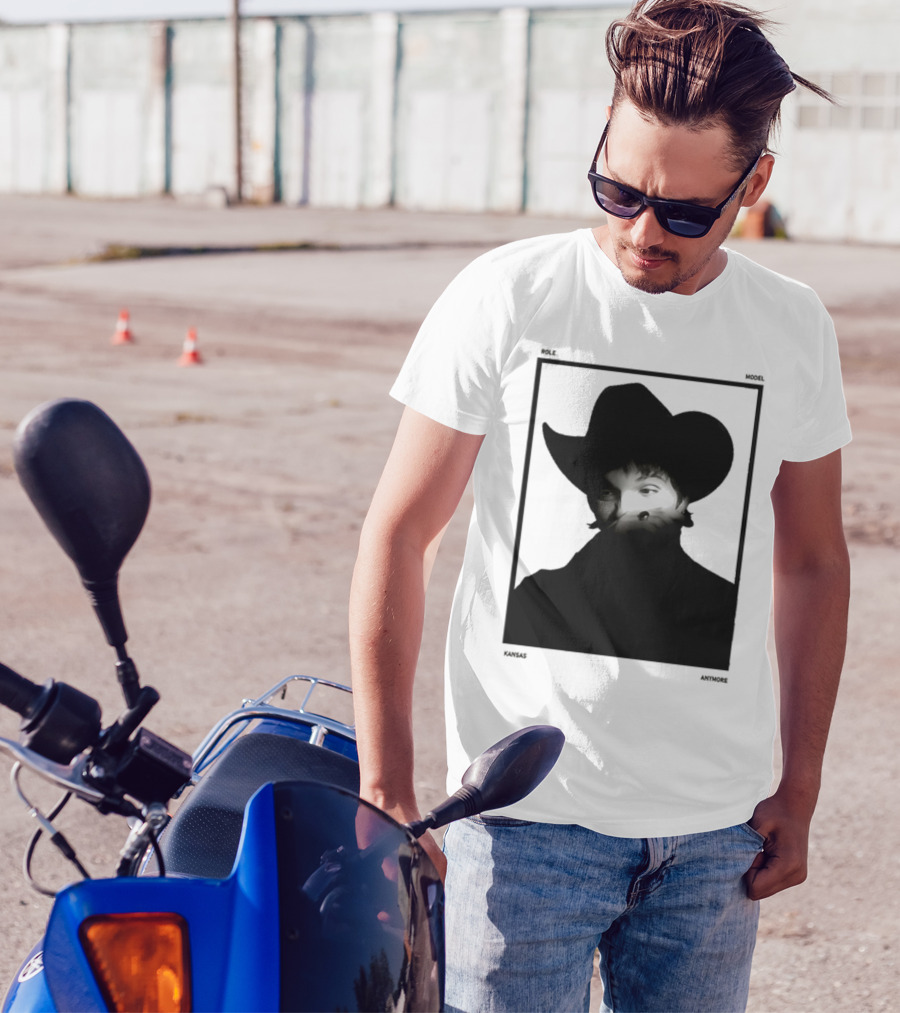 Role Model Anymore Kansas Cowboy Hat Boyfriend Fit Girls T-Shirt