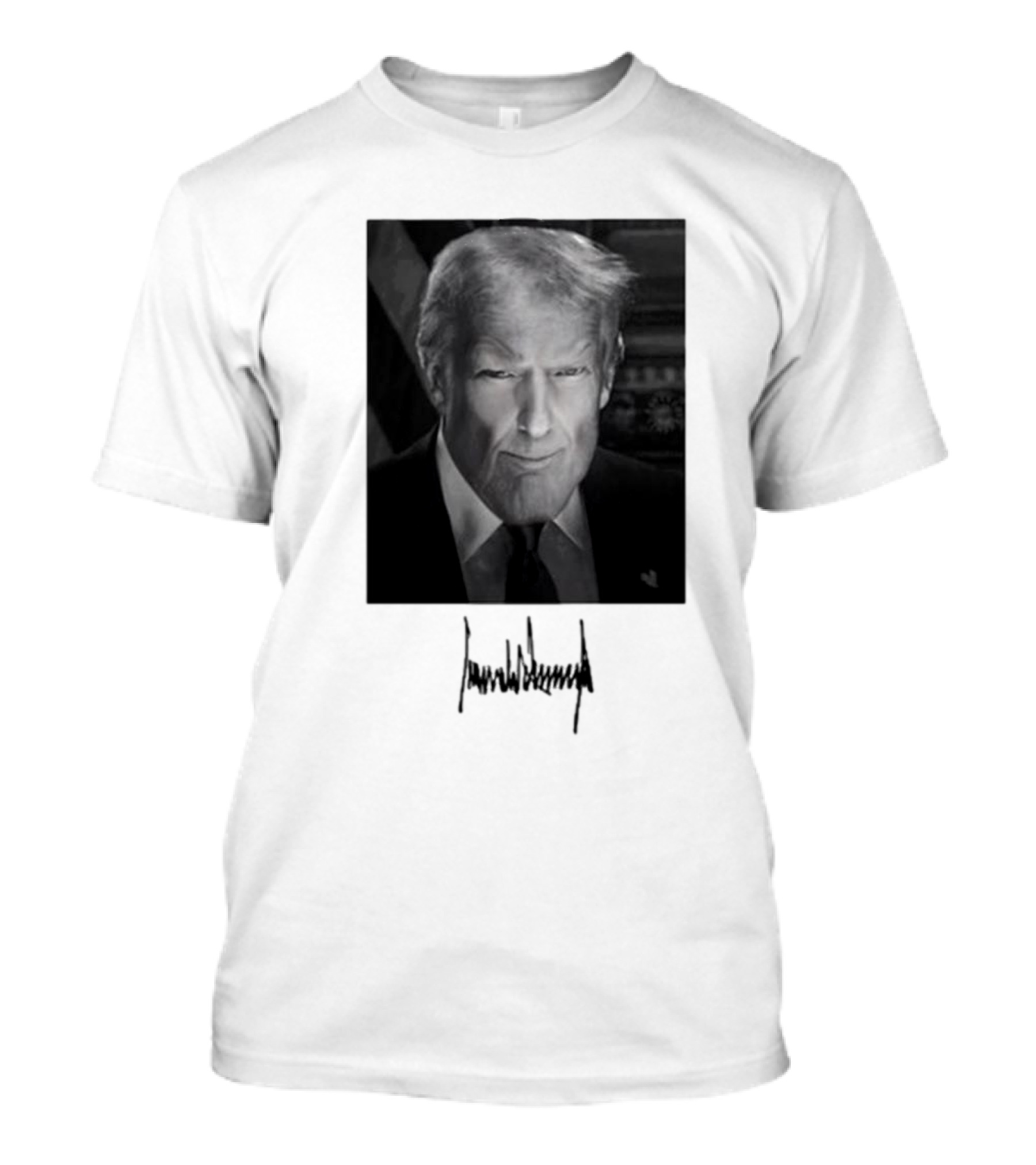 President Donald Trump Inauguration Signature Portrait T-Shirt
