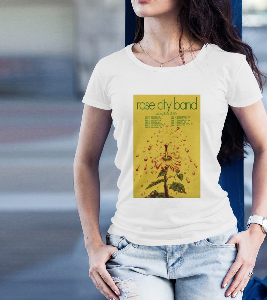 Rose City Band Spring Tour 2025 Seattle Portland Los Angeles San Diego Boise T-Shirt