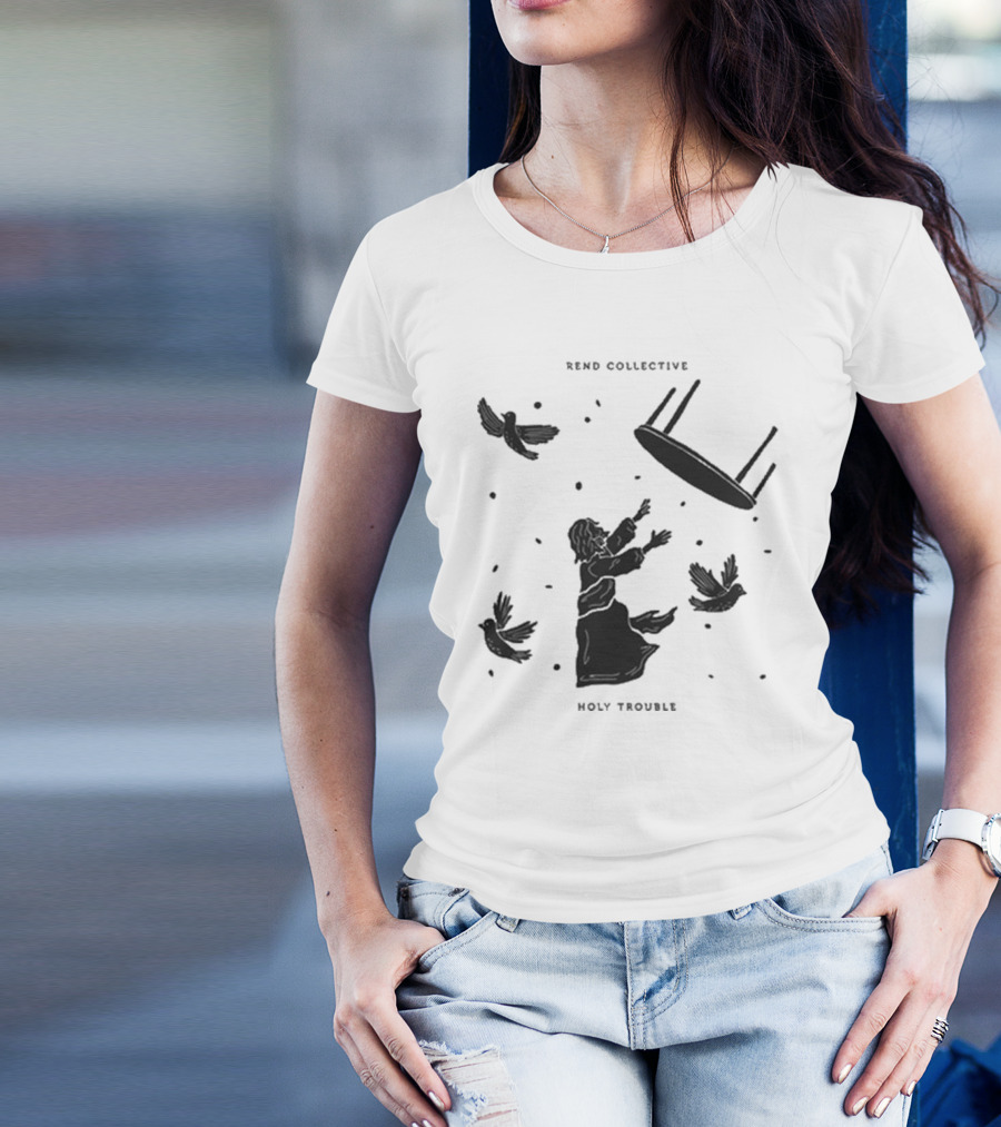 Rend Collective Holy Trouble Flying Table And Birds T-Shirt