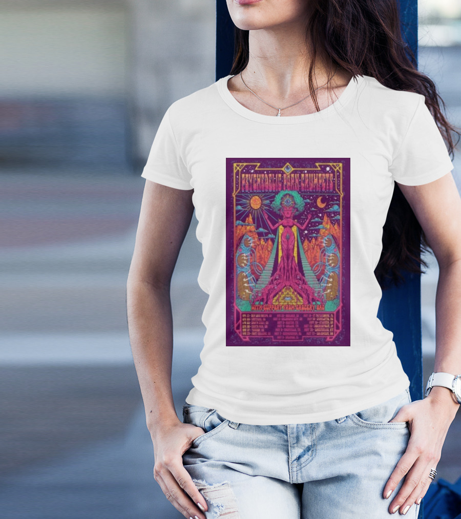 Psychedelic Porn Crumpets 2025 Tour Santa Ana April 26 With Support From Crocodylus T-Shirt