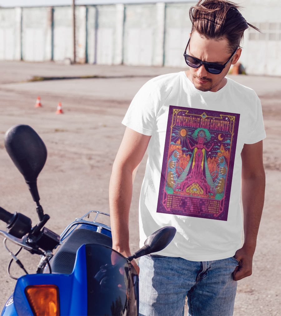 Psychedelic Porn Crumpets 2025 Tour Santa Ana April 26 With Support From Crocodylus T-Shirt