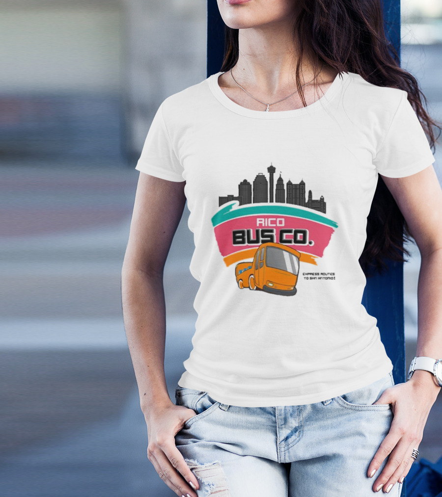 Rico Bus Co. Cypress Routes To San Antonio Skyline Bus Journey T-Shirt