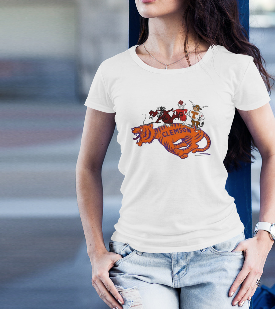 SEC Clemson Tigers South Carolina Gamecocks Georgia Bulldogs Tennessee Vols Mascot T-Shirt