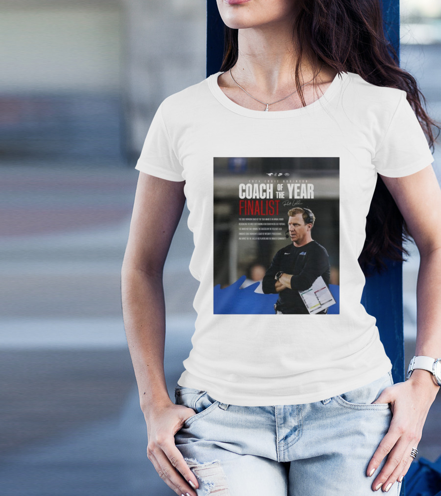 2024 Eddie Robinson Coach Of The Year Finalist SMU Mustangs Recognizing Outstanding Contributions T-Shirt