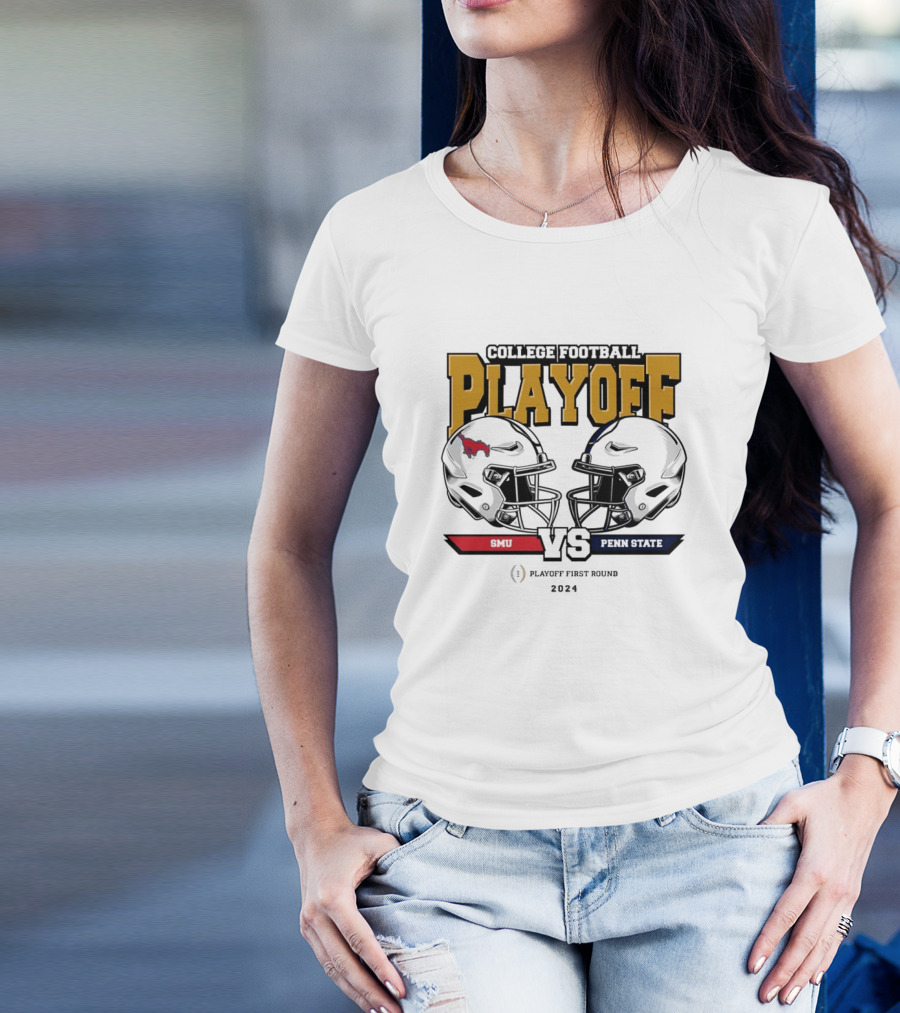 SMU Mustangs Vs Penn State Nittany Lions 2025 College Football Playoff First Round Matchup T-Shirt