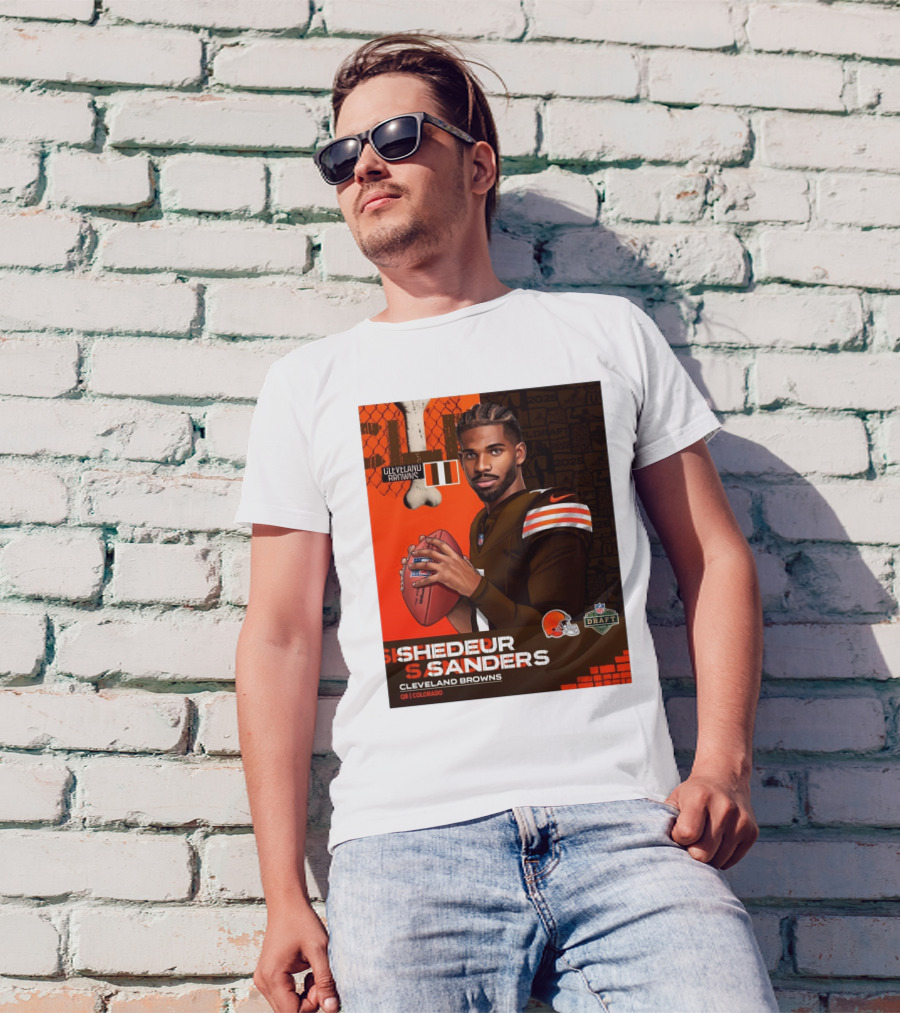 Shedeur Sanders Cleveland Browns QB Colorado NFL Draft 2025 T-Shirt