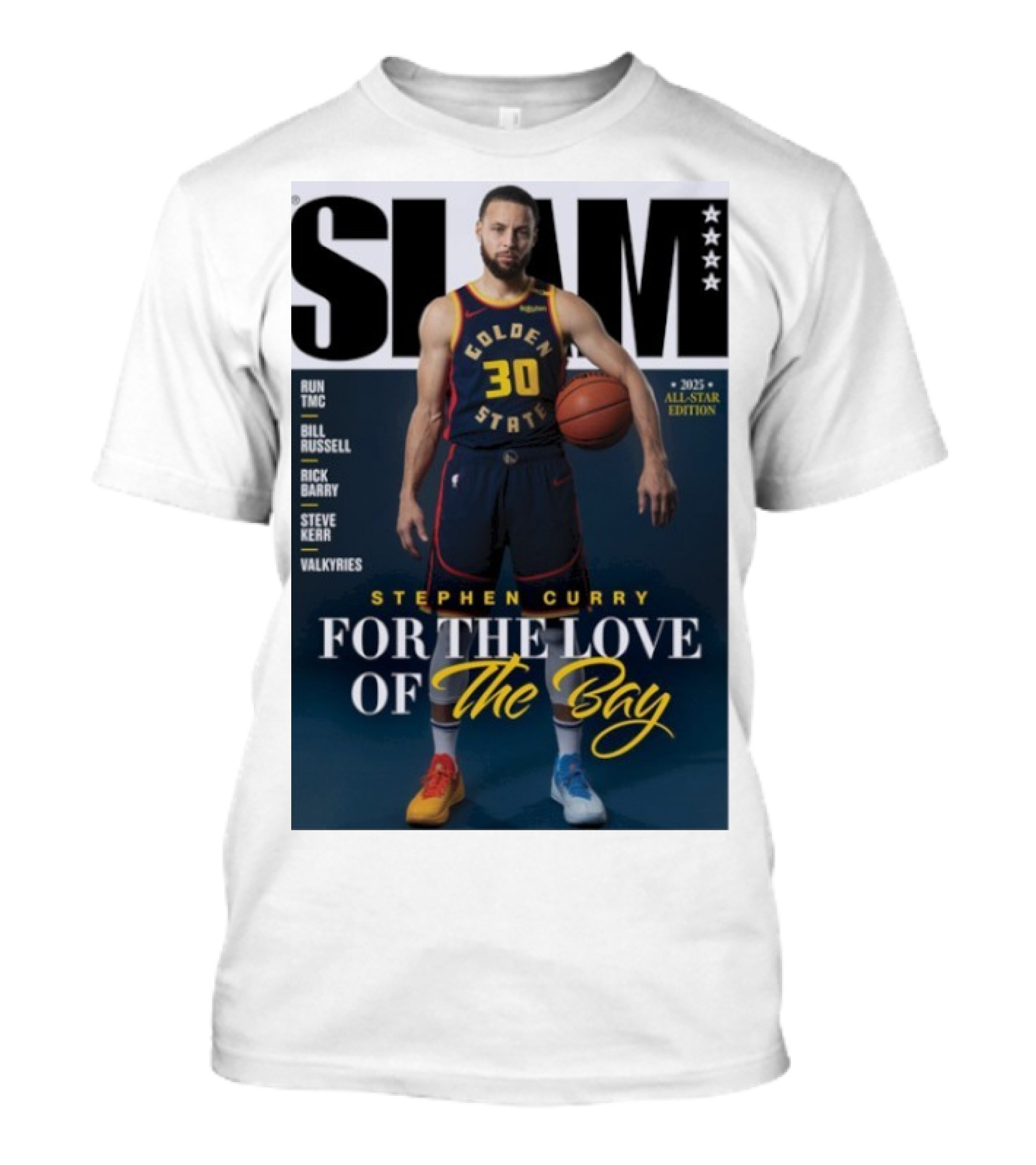 SLAM Stephen Curry Golden State For The Love Of The Bay 2025 All-Star Edition T-Shirt
