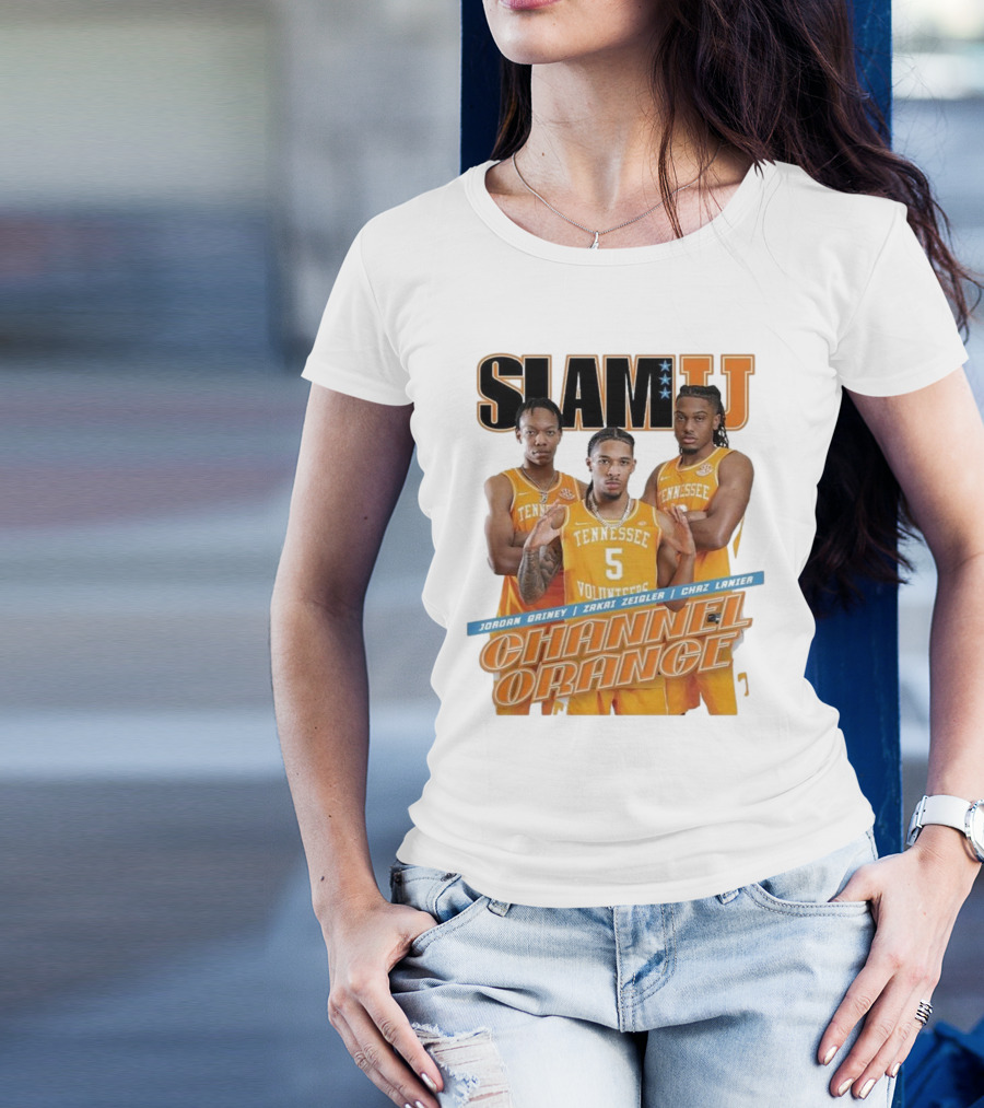 SLAMU Tennessee Volunteers Jordan Gainey Zakai Zeigler Chaz Lanier Channel Orange T-Shirt