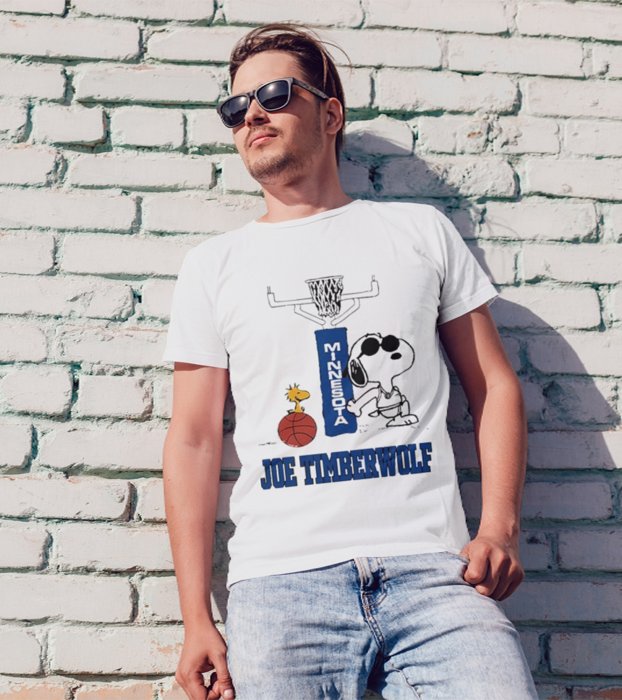 Snoopy Joe Cool Minnesota Timberwolf Basketball T-Shirt