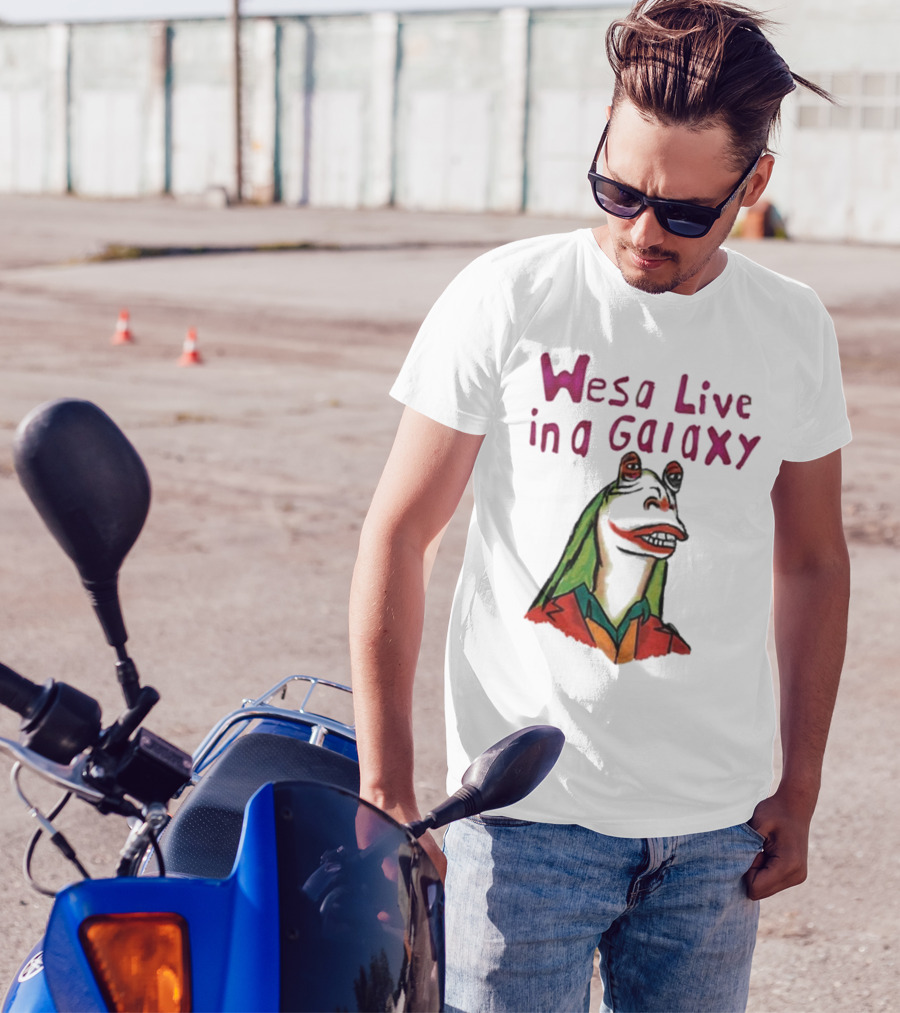 Wesa Live In A Galaxy Alien Cartoon Style T-Shirt