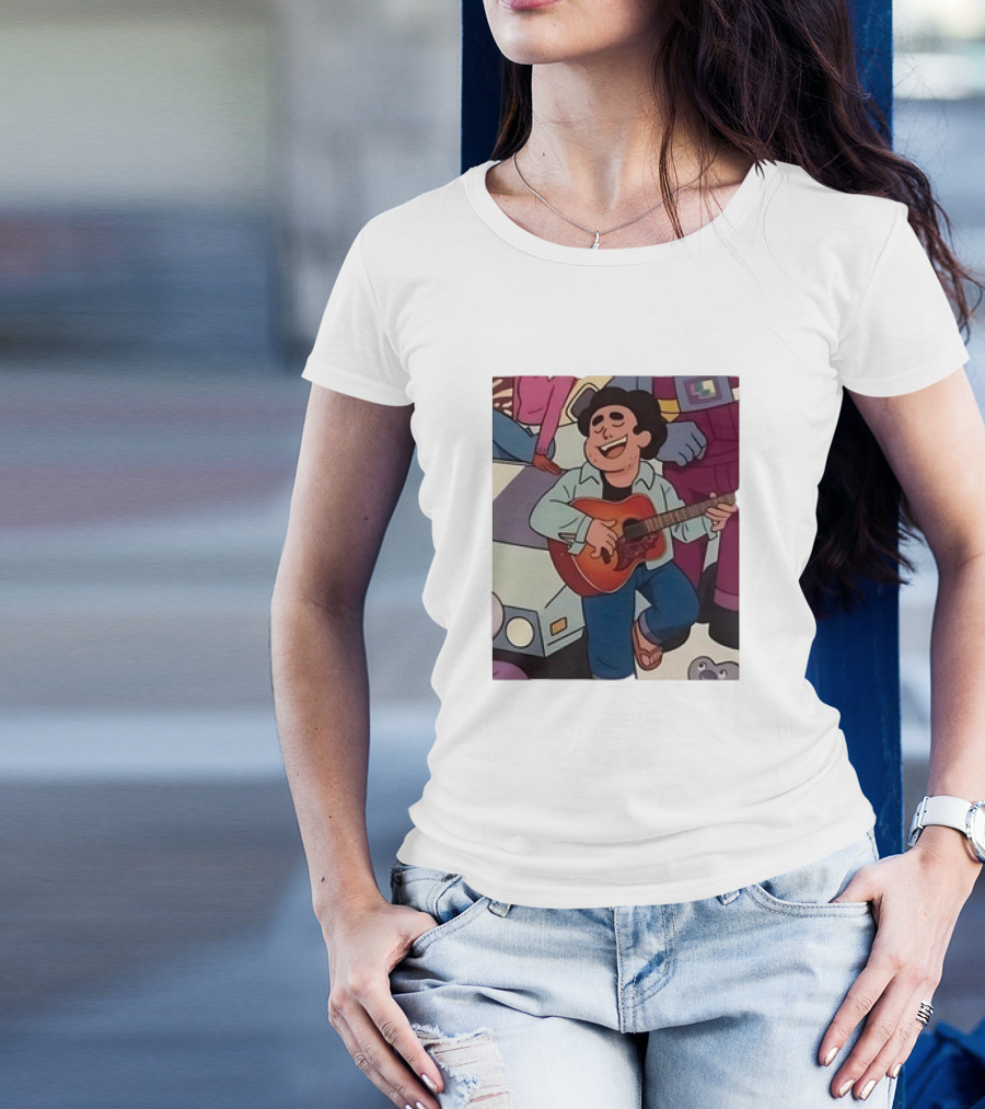 Steven's Journey Growing Up With Guitar And Crystal Gems Adventures T-Shirt