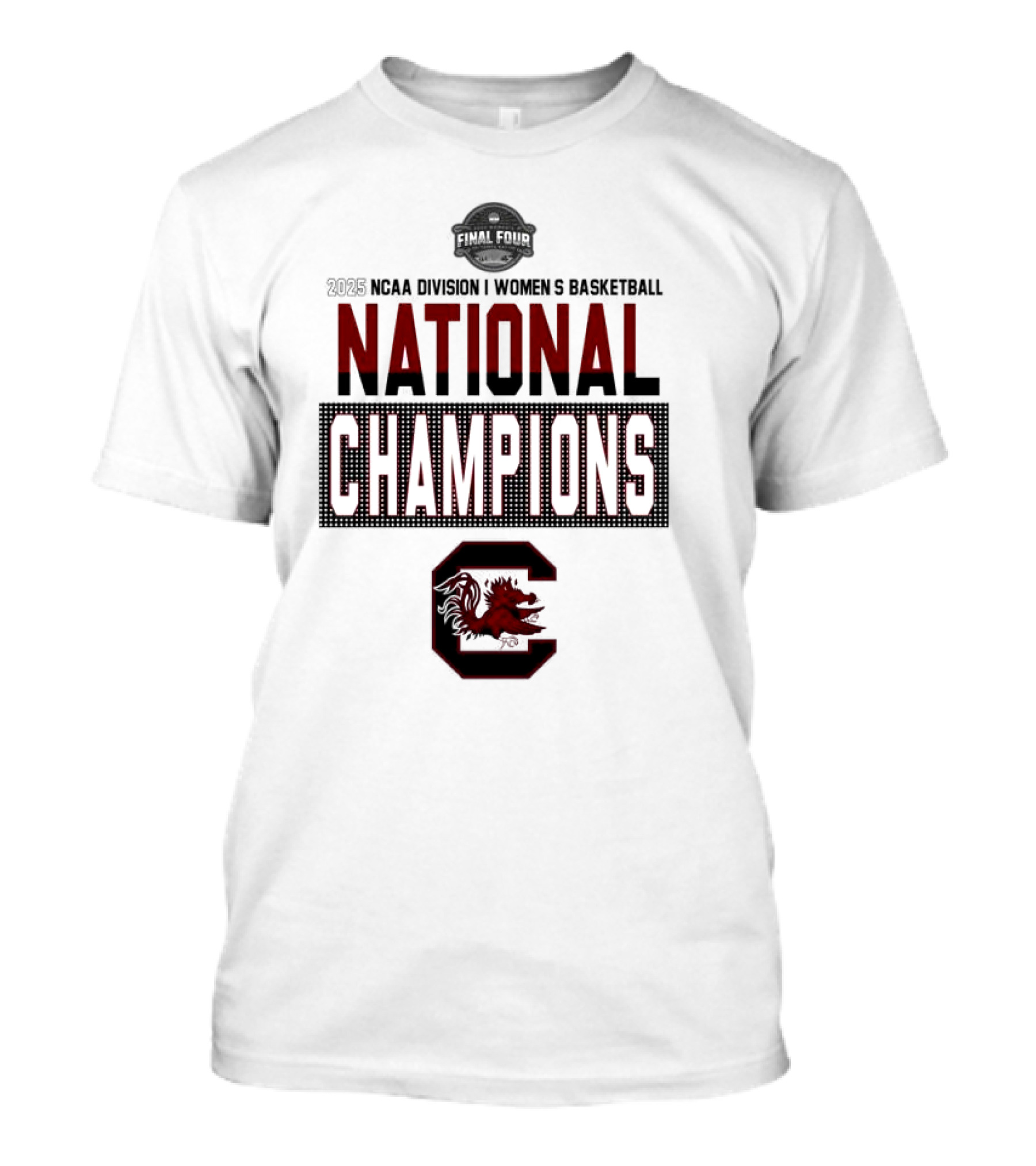 South Carolina Gamecocks 2025 NCAA Division I Women’s Basketball National Champions Final Four Logo National Champions C Logo T-Shirt