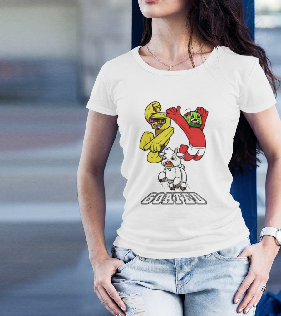 Sunny And Melon Goated Dance Characters With Sunglasses And Watermelon Head T-Shirt
