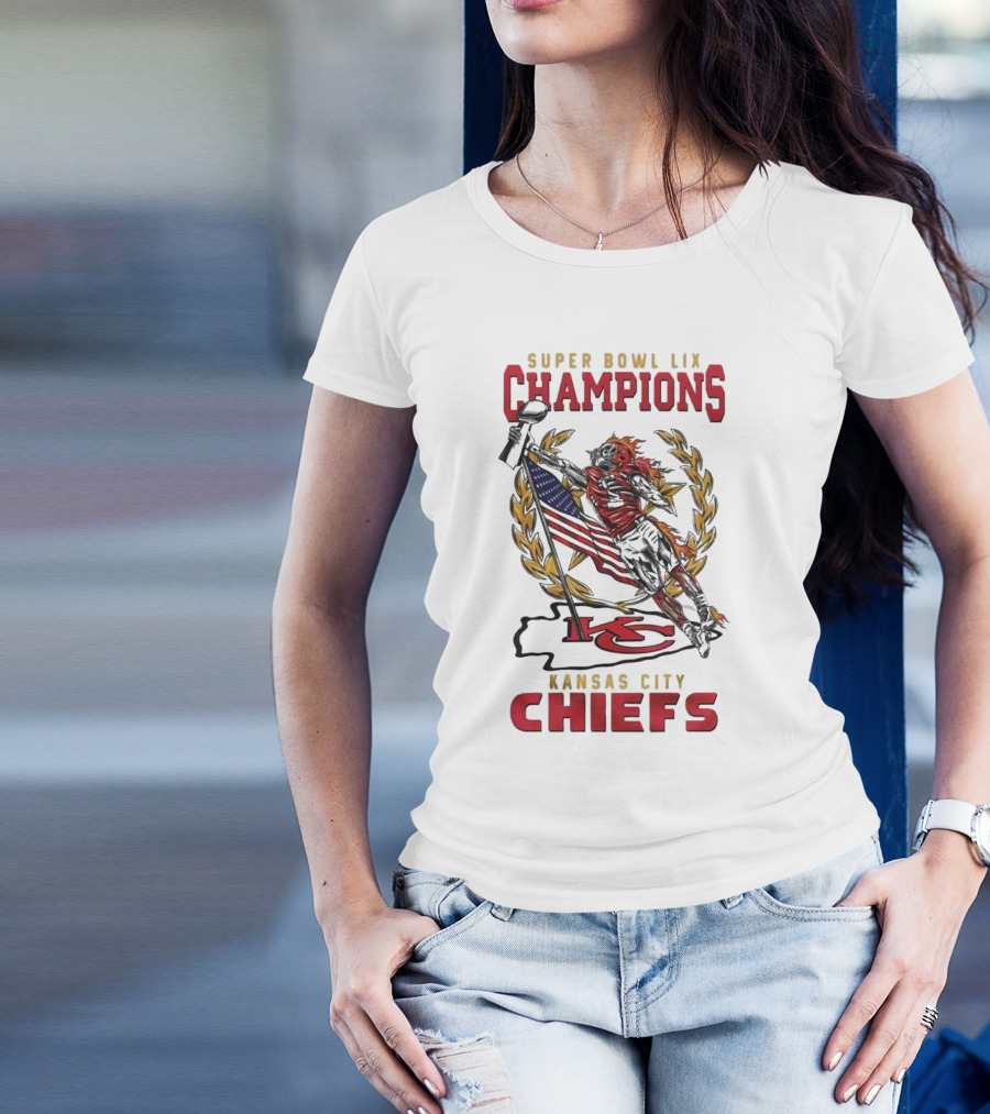 Super Bowl LIX Champions Kansas City Chiefs NFL Mascot Cup T-Shirt