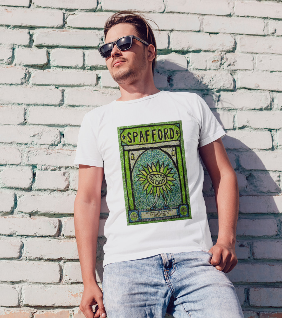Spafford Colonial Oak Music Park St. Augustine FL Jan 19 2025 Sunflower Art T-Shirt
