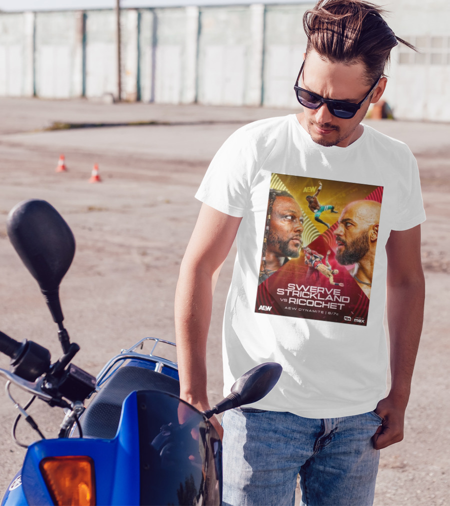 AEW Dynamite Swerve Strickland Vs Ricochet 8 7 2025 Live On Tbs Stream On Max T-Shirt