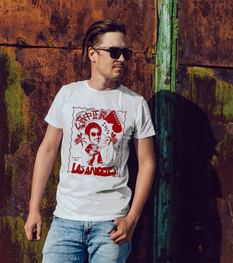 Takanaka Masayoshi Rainbow Goblin Tour Los Angeles 2025 Tropical Vibes T-Shirt