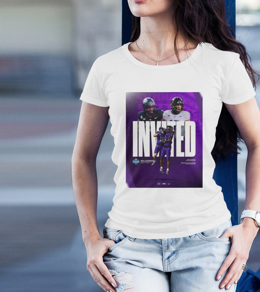 Invited NFL Combine TCU Horned Frogs Jack Bech Savion Williams Wide Receivers Indianapolis 2024 T-Shirt