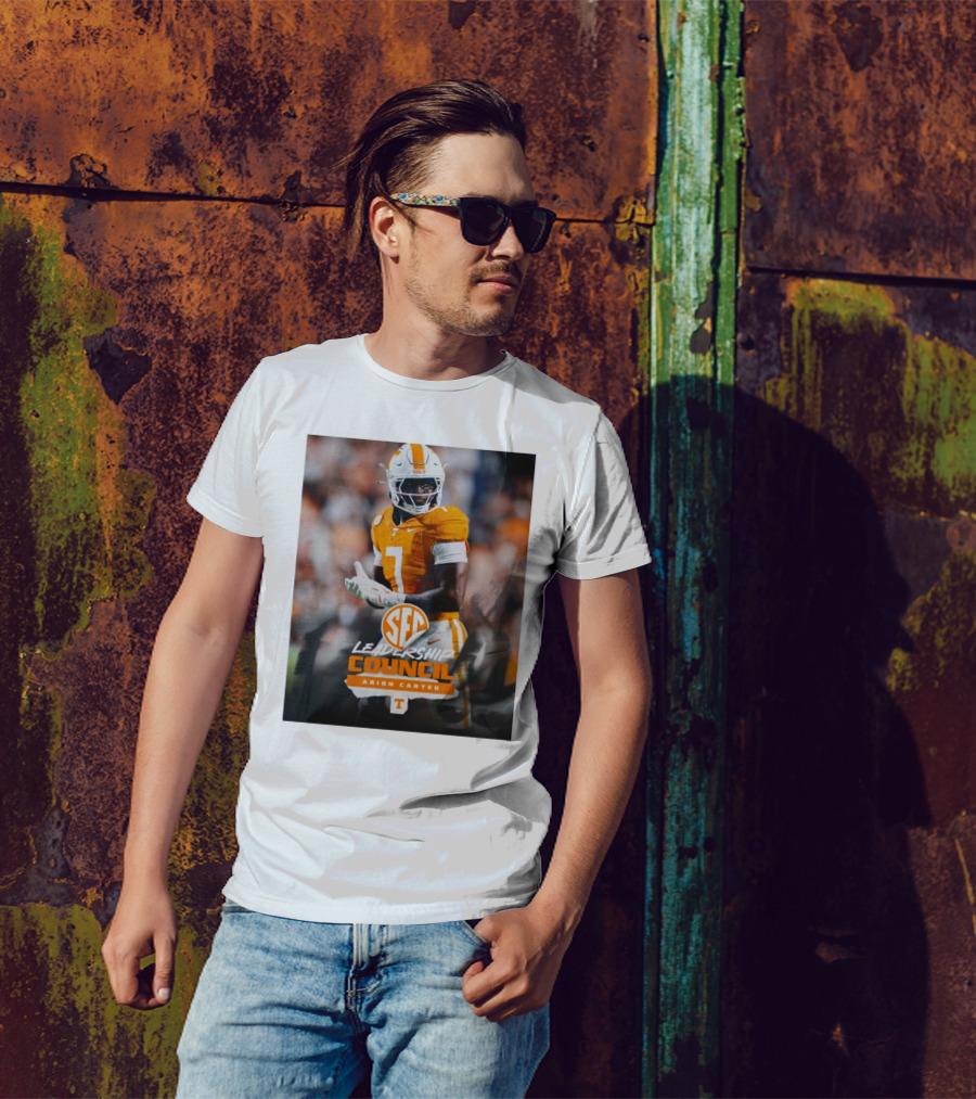 Tennessee Vols Arion Carter SEC Leadership Council Football T-Shirt