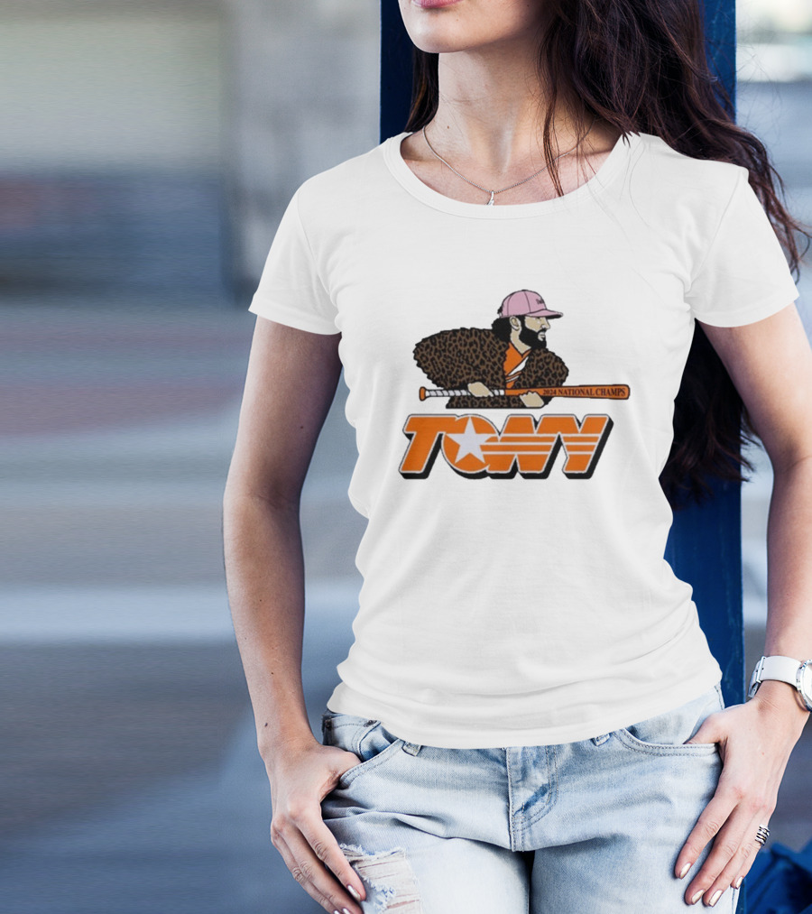 Tennessee Tony 2024 National Champs Baseball Star With Bat And Leopard Jacket T-Shirt