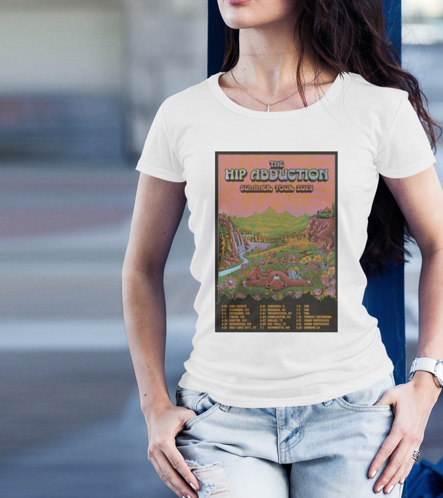 The Hip Abduction Summer Tour 2025 Scenic Mountain Meadow Tour Dates T-Shirt