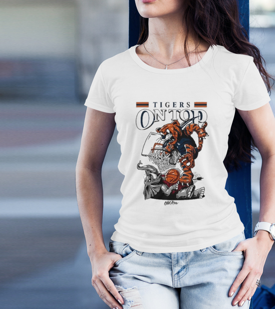 Tigers On Top Auburn Tigers Vs Alabama Crimson Tide Basketball 2025 T-Shirt
