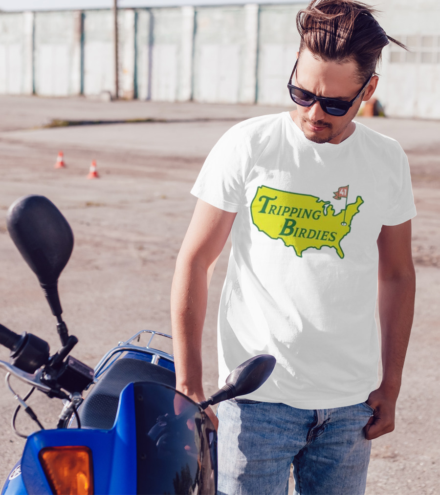 Tripping Birdies USA Map Masters Golf Flag 41 T-Shirt