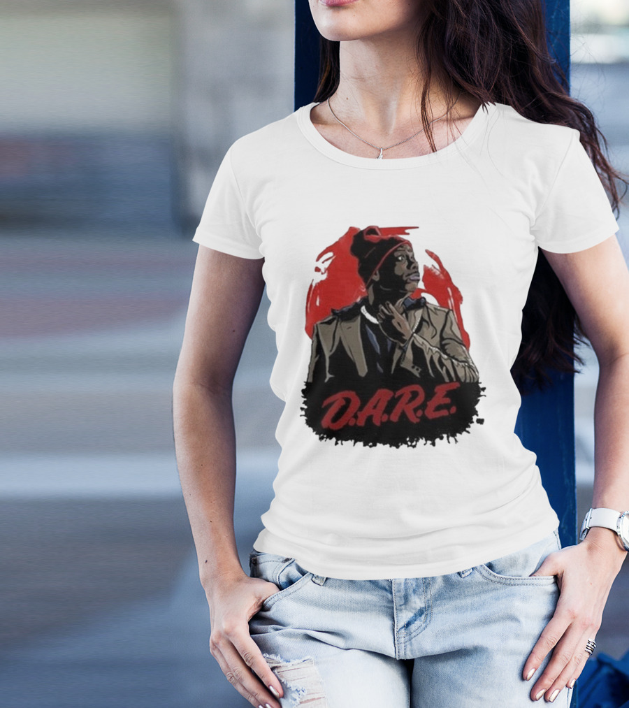 Tyrone D.A.R.E. Red Jacket Beanie Mock Hilarious Character Style T-Shirt