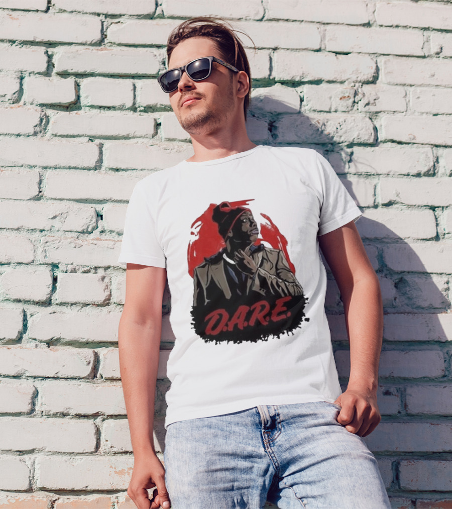 Tyrone D.A.R.E. Red Jacket Beanie Mock Hilarious Character Style T-Shirt