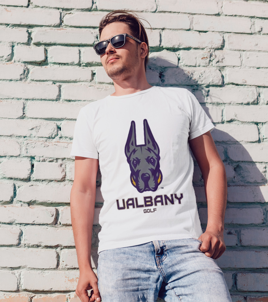 UAlbany Great Danes Golf Head Logo T-Shirt