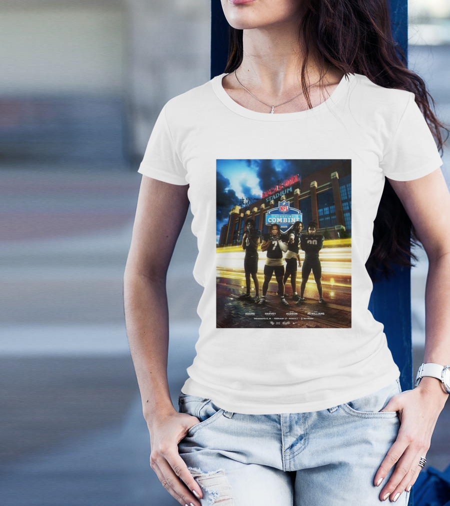 Lucas Oil Stadium NFL Scouting Combine 2025 UCF Adams Harvey Hudson McWilliams Indianapolis T-Shirt