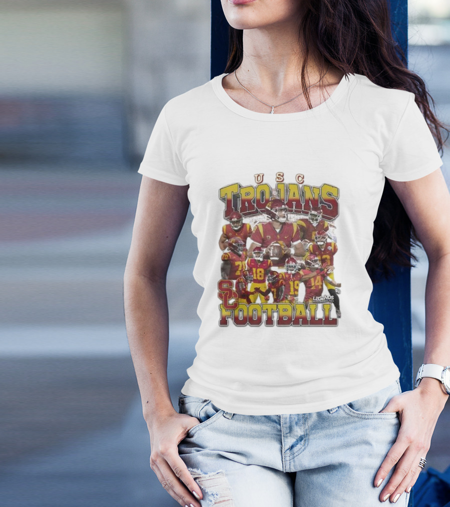 USC Trojans Football Legends Heavy Weight Players Collection T-Shirt